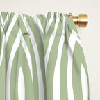 Decorative Boho Geo Pattern, Sage Green and White Window Curtain Gallery Image 2