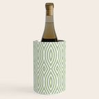 Decorative Boho Geo Pattern, Sage Green and White Wine Chiller Gallery Image 3