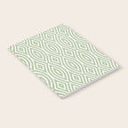 Decorative Boho Geo Pattern, Sage Green and White Notebook Gallery Image 2