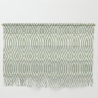 Decorative Boho Geo Pattern, Sage Green and White Wall Hanging Gallery Image 1