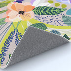 Wander, Floral Colorful Summer Modern Bohemian Illustration, Nature Blush Botanical Tropical Garden Rug Gallery Image 4