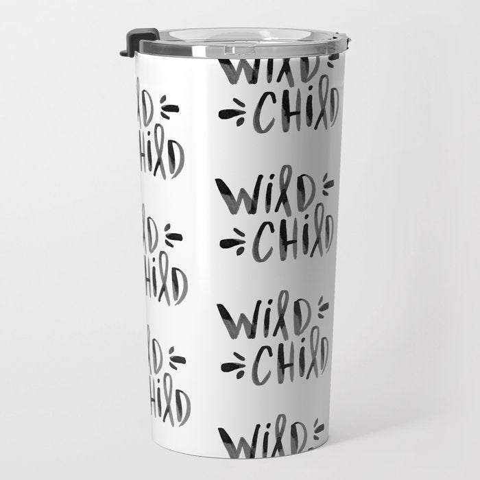 Wild Child - Black Travel Mug Gallery Image 3