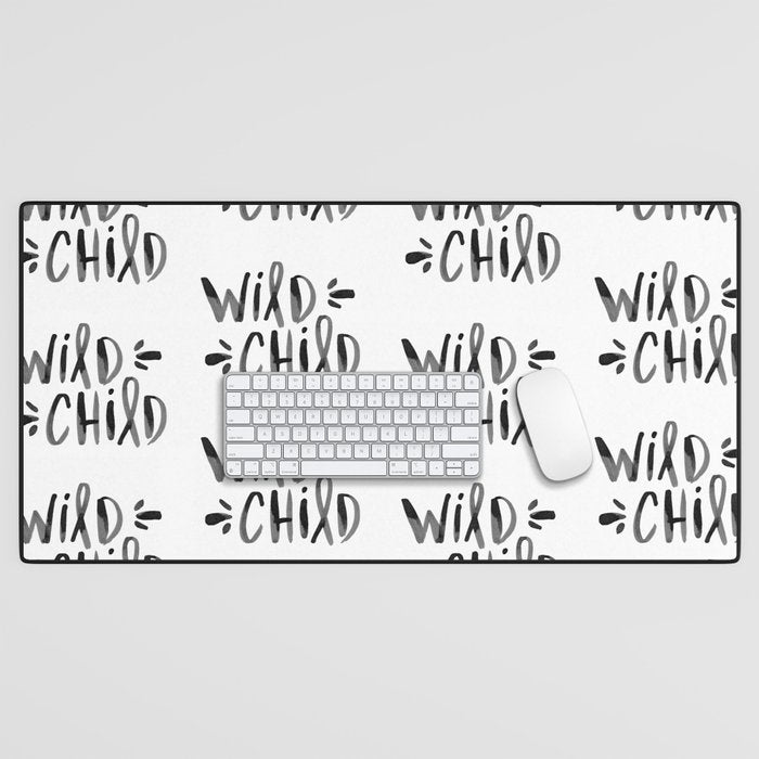 Wild Child - Black Desk Mat Gallery Image 1