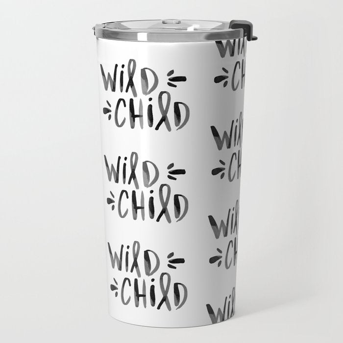 Wild Child - Black Travel Mug Gallery Image 2