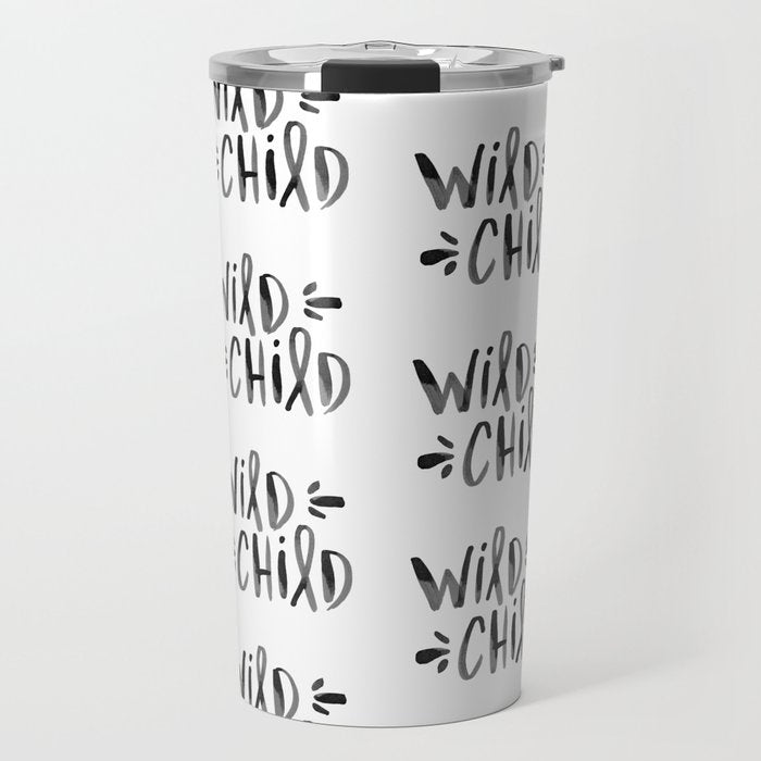 Wild Child - Black Travel Mug Gallery Image 1