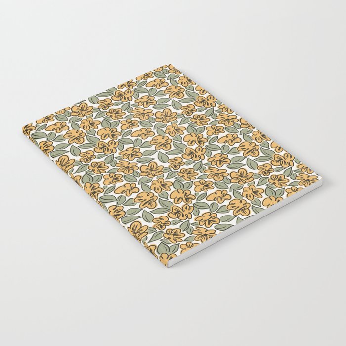 Black and Yellow Pansies Notebook Gallery Image 1