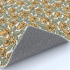 Black and Yellow Pansies Rug Gallery Image 4