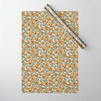 Black and Yellow Pansies Wrapping Paper Gallery Image 1