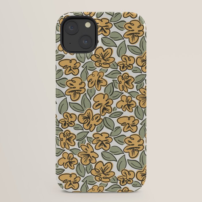 Black and Yellow Pansies iPhone Case Gallery Image 30