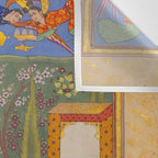 The picture of the Garden of Paradise, and the Queen of the Fairies on her throne, being joyous and merry Islamic Antique Art  Wall Tapestry Gallery Image 3