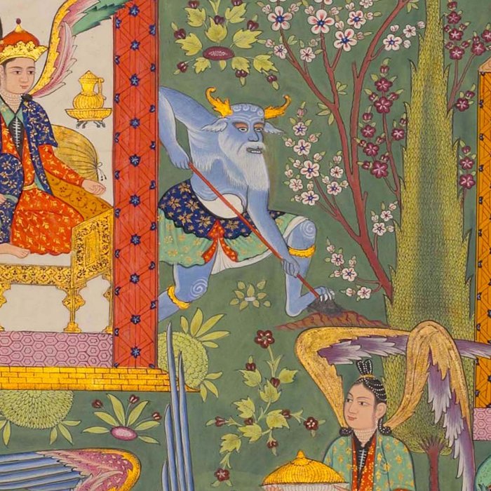 The picture of the Garden of Paradise, and the Queen of the Fairies on her throne, being joyous and merry Islamic Antique Art  Coffee Mug Gallery Image 2