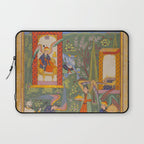 The picture of the Garden of Paradise, and the Queen of the Fairies on her throne, being joyous and merry Islamic Antique Art  Laptop Sleeve Gallery Image 1