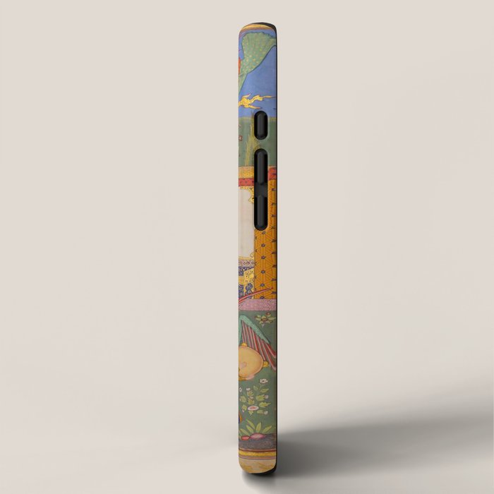 The picture of the Garden of Paradise, and the Queen of the Fairies on her throne, being joyous and merry Islamic Antique Art  iPhone Case Gallery Image 2