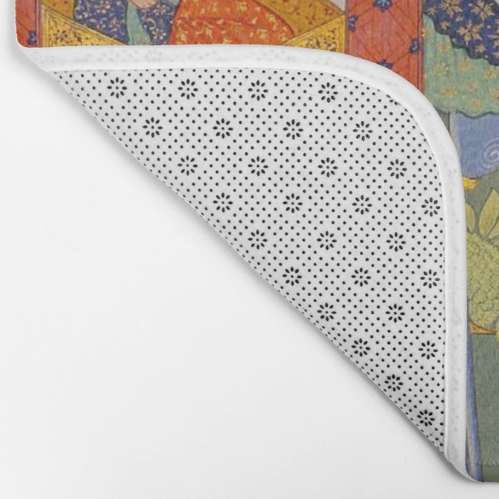 The picture of the Garden of Paradise, and the Queen of the Fairies on her throne, being joyous and merry Islamic Antique Art  Bath Mat Gallery Image 2