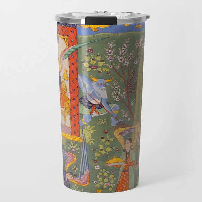 The picture of the Garden of Paradise, and the Queen of the Fairies on her throne, being joyous and merry Islamic Antique Art  Travel Mug Gallery Image 1