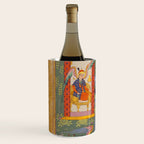 The picture of the Garden of Paradise, and the Queen of the Fairies on her throne, being joyous and merry Islamic Antique Art  Wine Chiller Gallery Image 2
