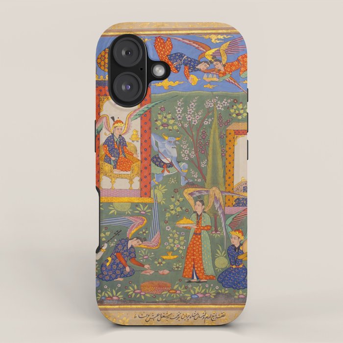 The picture of the Garden of Paradise, and the Queen of the Fairies on her throne, being joyous and merry Islamic Antique Art  iPhone Case Gallery Image 1