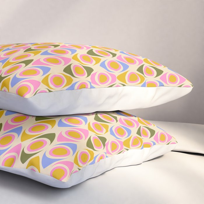 Mid century Modern Geo Pattern 1 Pillow Sham Gallery Image 3