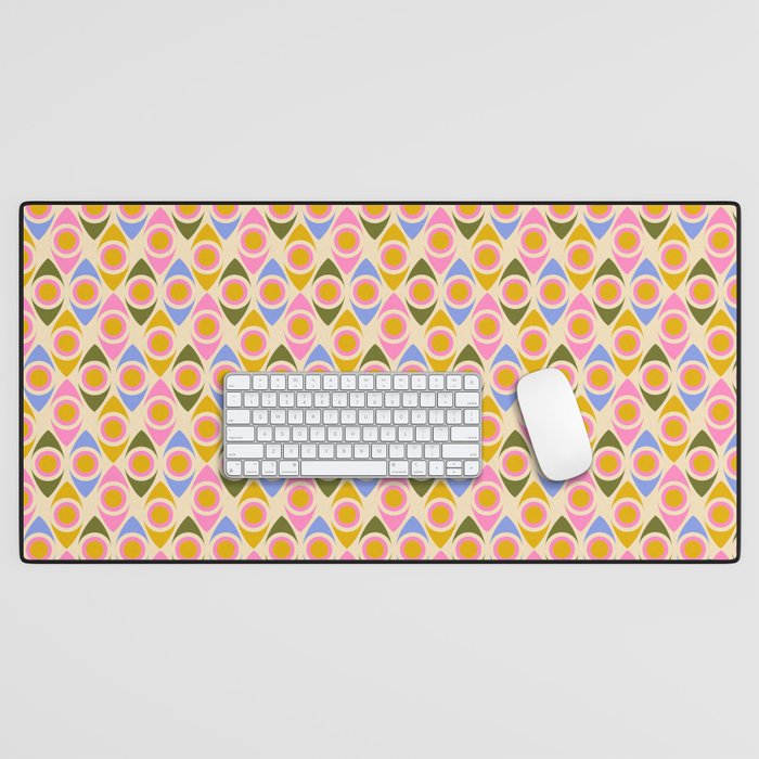 Mid century Modern Geo Pattern 1 Desk Mat Gallery Image 1
