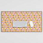 Mid century Modern Geo Pattern 1 Desk Mat Gallery Image 1