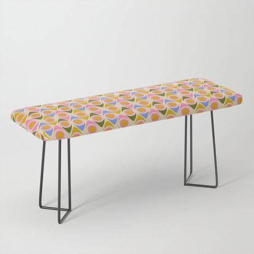 Mid Century Modern Geo Pattern 1 Bench