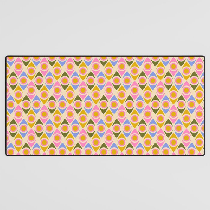 Mid century Modern Geo Pattern 1 Desk Mat Gallery Image 3