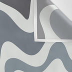 Liquid Swirl Abstract Pattern in Gray Monochrome  Wall Tapestry Gallery Image 3