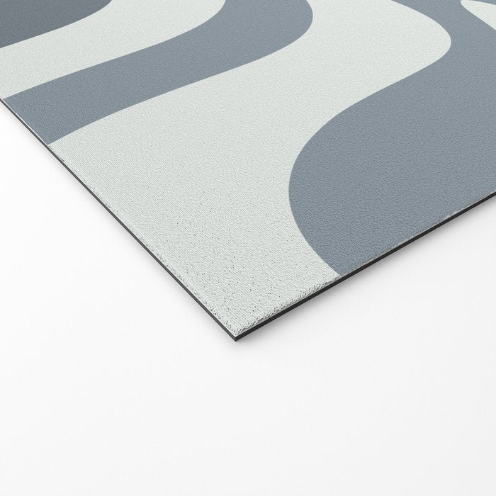 Liquid Swirl Abstract Pattern in Gray Monochrome  Welcome Mat Gallery Image 2