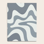 Liquid Swirl Abstract Pattern in Gray Monochrome  Notebook Gallery Image 4