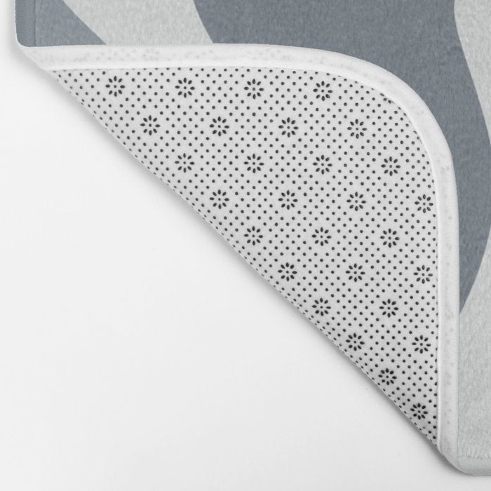 Liquid Swirl Abstract Pattern in Gray Monochrome  Bath Mat Gallery Image 2