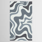 Liquid Swirl Abstract Pattern in Gray Monochrome  Tablecloth Gallery Image 2