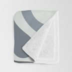 Liquid Swirl Abstract Pattern in Gray Monochrome  Throw Blanket Gallery Image 3