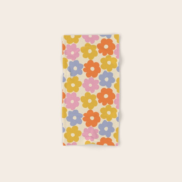 Simple Flower Pattern #1 Bath Towel Gallery Image 1