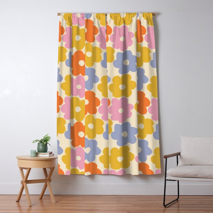 Simple Flower Pattern #1 Window Curtain Gallery Image 5