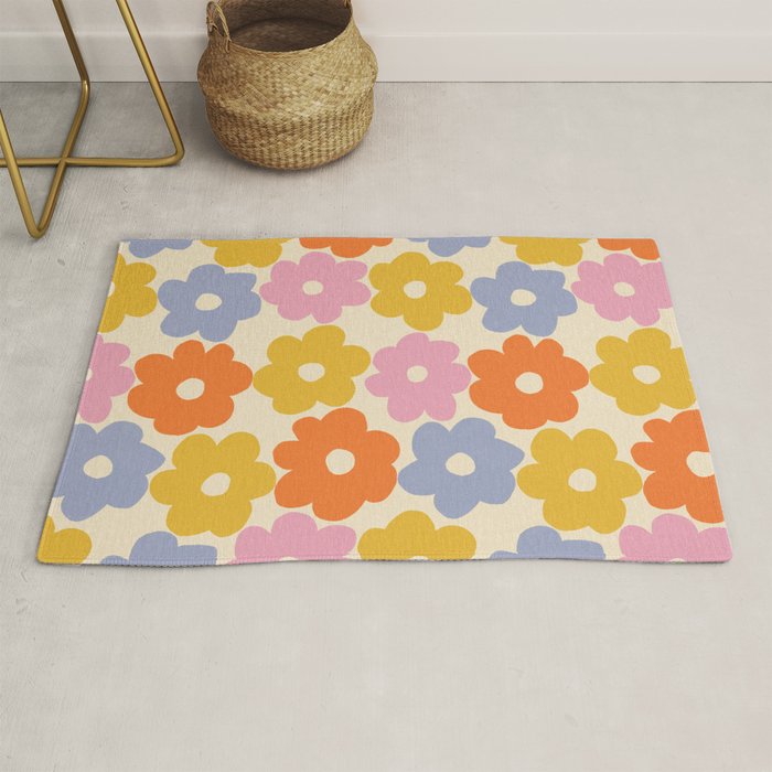 Simple Flower Pattern #1 Rug Gallery Image 1