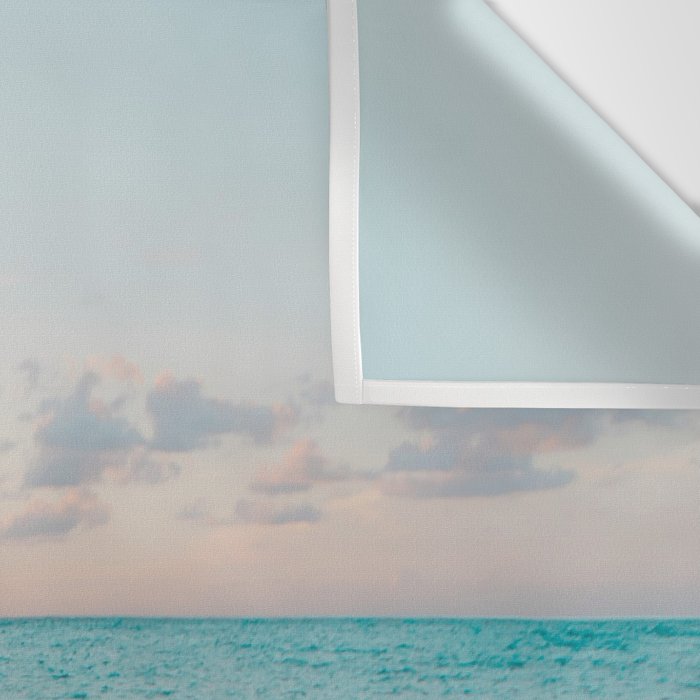 Beautiful tropical turquoise sandy beach photo Wall Tapestry Gallery Image 3