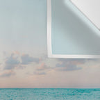 Beautiful tropical turquoise sandy beach photo Wall Tapestry Gallery Image 3