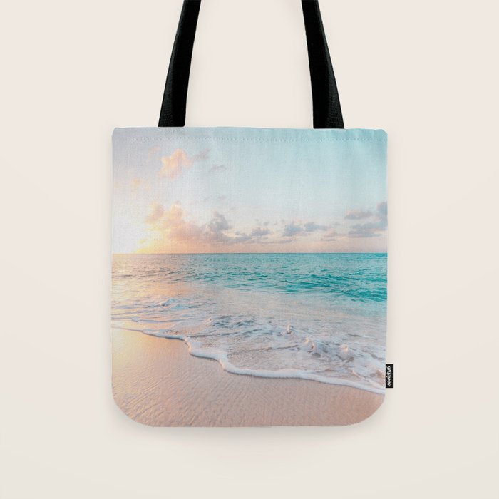 Beautiful tropical turquoise sandy beach photo Tote Bag Gallery Image 1