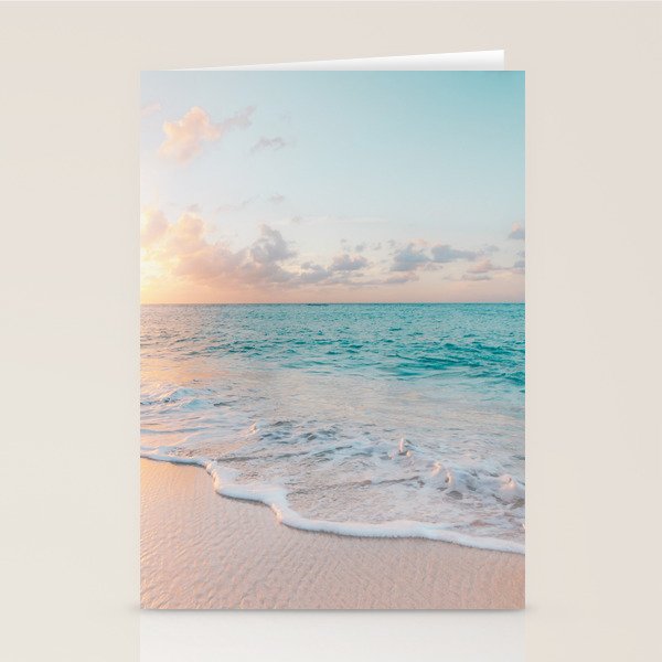 Beautiful tropical turquoise sandy beach photo Stationery Card Gallery Image 1
