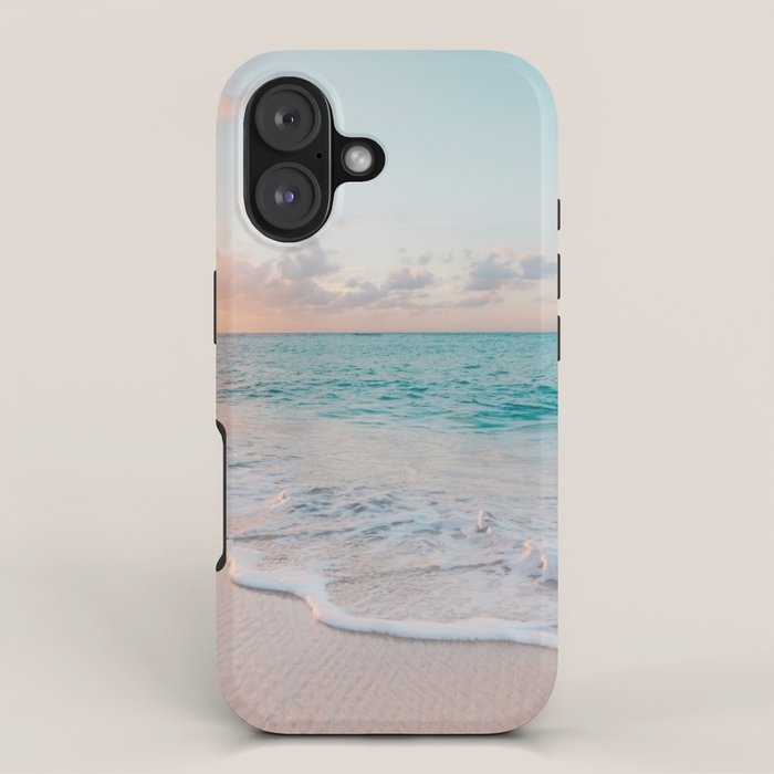 Beautiful tropical turquoise sandy beach photo iPhone Case