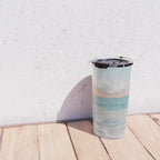 Beautiful tropical turquoise sandy beach photo Travel Mug Gallery Image 4