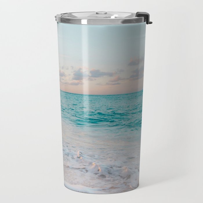 Beautiful tropical turquoise sandy beach photo Travel Mug Gallery Image 2