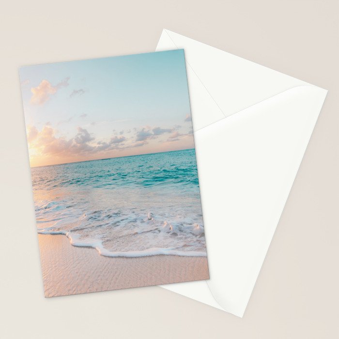 Beautiful tropical turquoise sandy beach photo Stationery Card Gallery Image 2