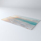 Beautiful tropical turquoise sandy beach photo Rug Gallery Image 3