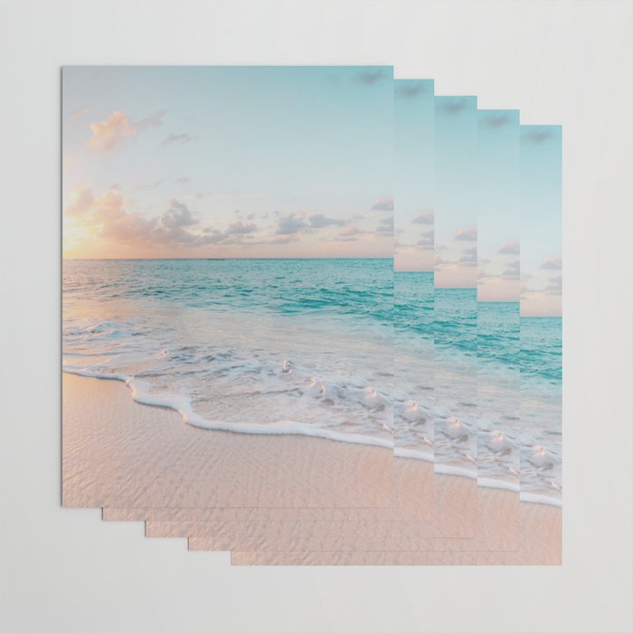 Beautiful tropical turquoise sandy beach photo Wrapping Paper Gallery Image 3
