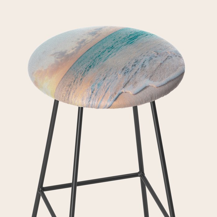 Beautiful tropical turquoise sandy beach photo Stool Gallery Image 2