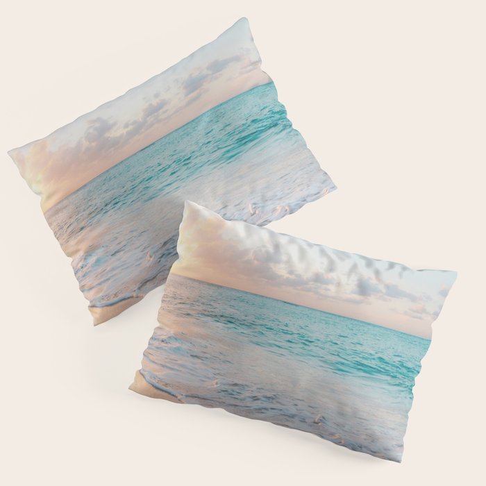 Beautiful tropical turquoise sandy beach photo Pillow Sham Gallery Image 3