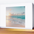 Beautiful tropical turquoise sandy beach photo Wall Mural Gallery Image 2