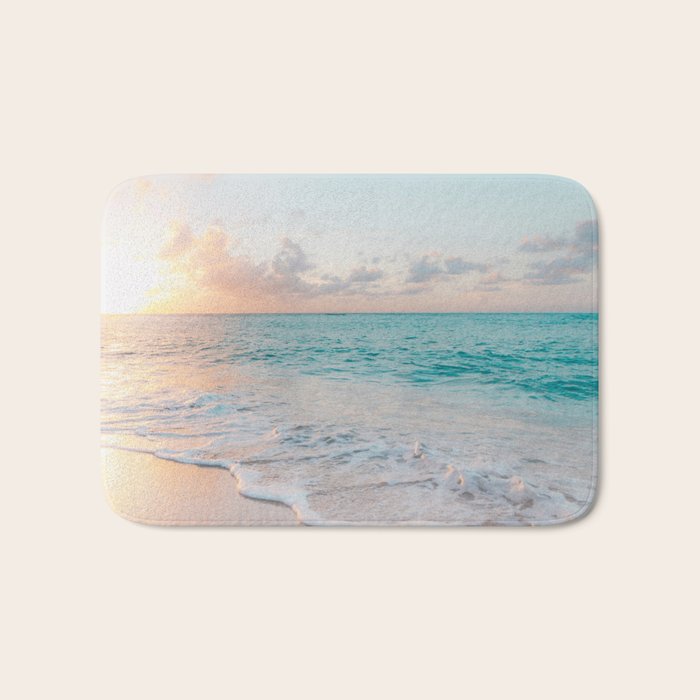 Beautiful tropical turquoise sandy beach photo Bath Mat Gallery Image 1
