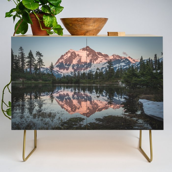 Cascade Sunset - Mt. Shuksan - Nature Photography Credenza Gallery Image 1